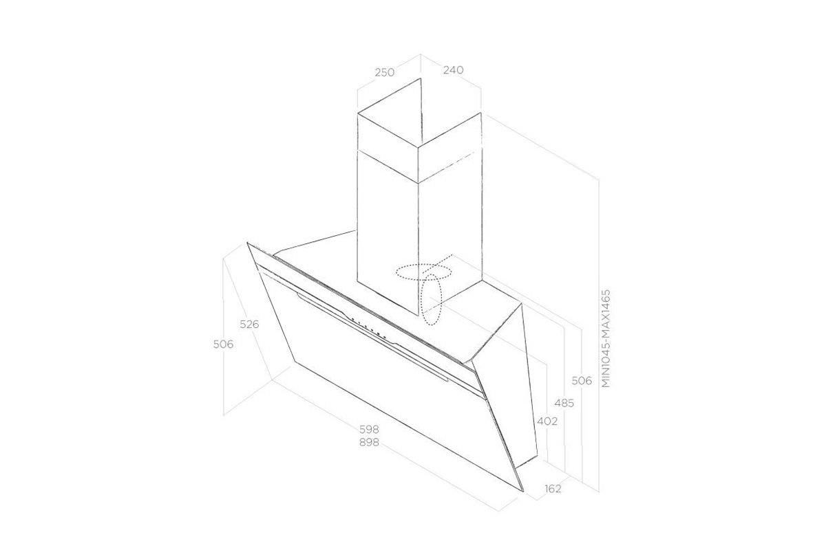 PAPAZOIS domus inclusive | Ιωάννινα | ΑΠΟΡΡΟΦΗΤΗΡΑΣ ΕΠΙΤΟΙΧΟΣ ELICA MAJESTIC 90cm INOX + ΛΕΥΚΟ ΓΥΑΛΙ | PRF0124236A | ELICA
