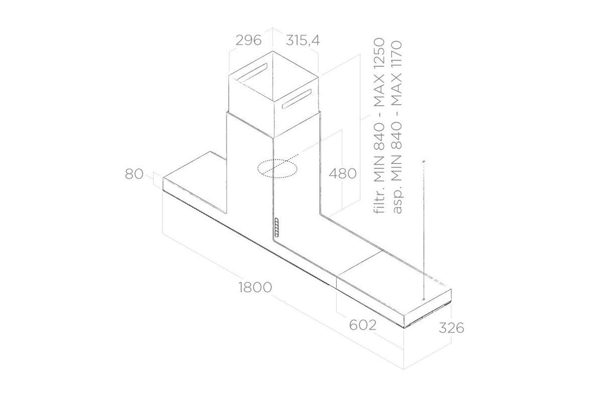 PAPAZOIS domus inclusive | Ιωάννινα | ΑΠΟΡΡΟΦΗΤΗΡΑΣ ΝΗΣΙΔΑΣ ELICA HAIKU ISLAND 120×32 CONCRETE | PRF0146282 | ELICA
