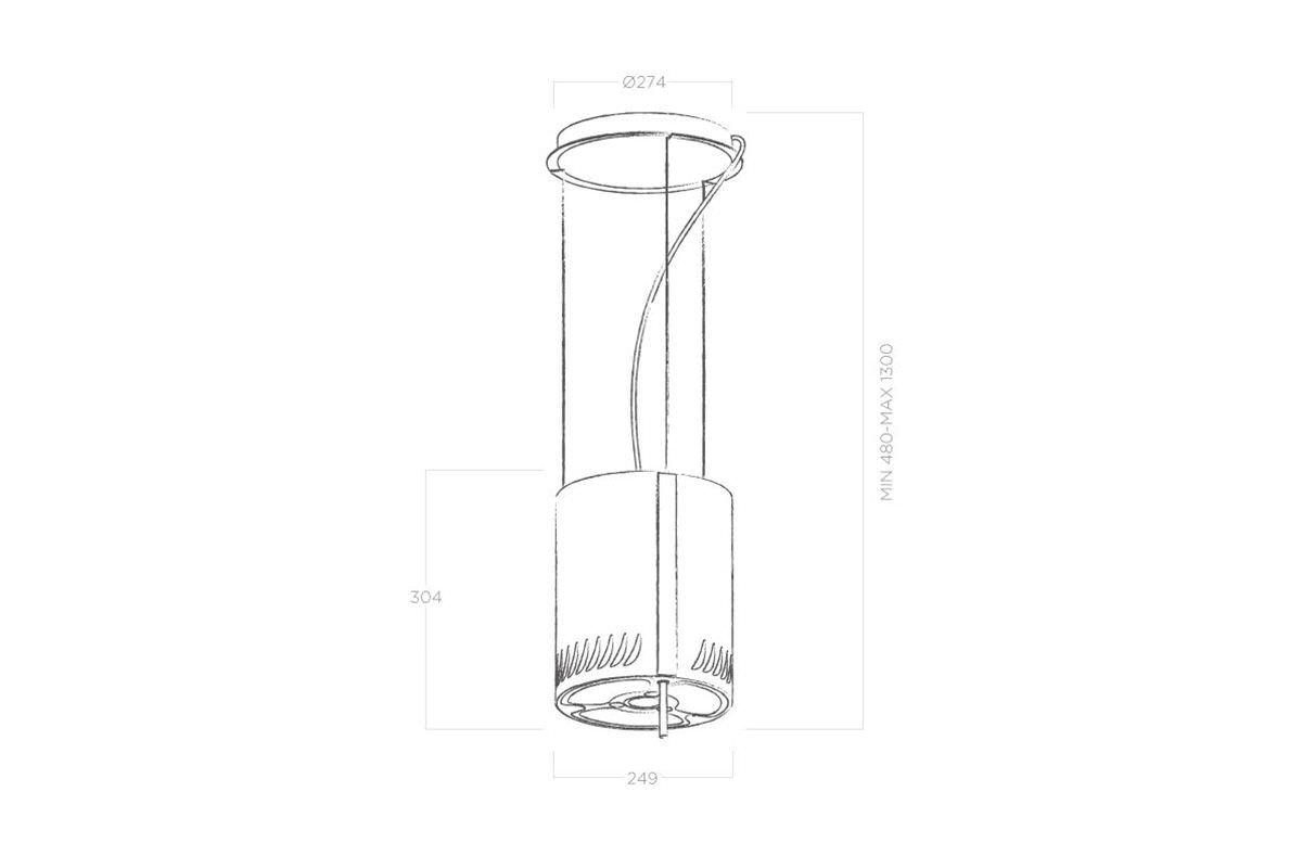PAPAZOIS domus inclusive | Ιωάννινα | ΑΠΟΡΡΟΦΗΤΗΡΑΣ ΝΗΣΙΔΑΣ ELICA NAKED URBAN 25cm ZINC | PRF0147734 | ELICA